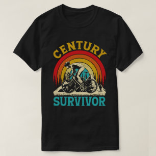 Century Survivor 100 Mile Fietsweg Fietsen T-shirt