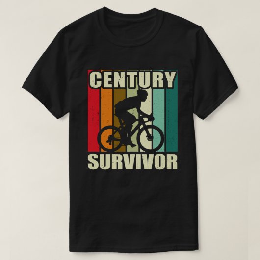 Century Survivor 100 Mile Fietsweg Fietsen T-shirt (Design voorkant)