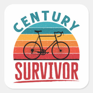 Century Survivor 100 Miles Club Vierkante Sticker
