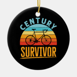 Century Survivor Fietsen Endurance Ride Keramisch Ornament