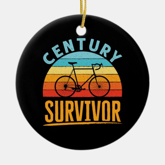 Century Survivor Fietsen Endurance Ride Keramisch Ornament (Voorkant)