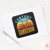 Century Survivor Fietsen Endurance Ride Vierkante Sticker (Envelop)