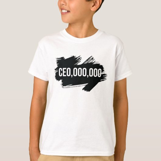 CEO,000,000 ondernemer T-shirt (Voorkant)