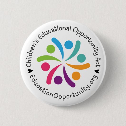 CEO Act Round Button met Heart Font (Voorkant)