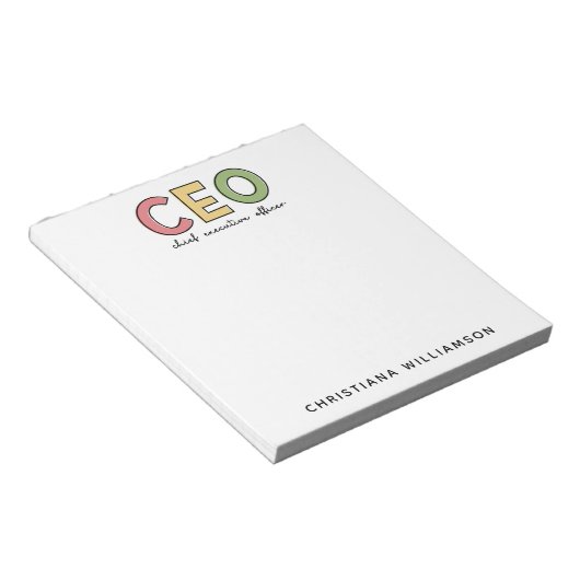 CEO Algemeen Directeur Baas Cadeau Notitieblok (Schuin)