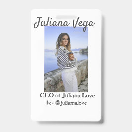 CEO bedrijfseigenaar girl boss Instagram handle Badge
