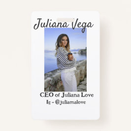 CEO bedrijfseigenaar meisje baas Instagram handvat Badge