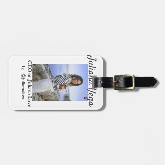 CEO bedrijfseigenaar meisje baas Instagram handvat Bagagelabel (Voorkant horizontaal)