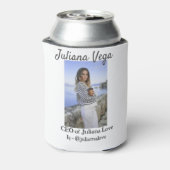 CEO bedrijfseigenaar meisje baas Instagram handvat Blikjeskoeler (Blikje Achterkant)