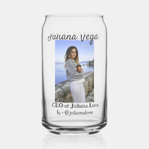 CEO bedrijfseigenaar meisje baas Instagram handvat Blikvorm Glas