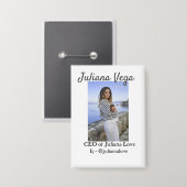 CEO bedrijfseigenaar meisje baas Instagram handvat Button (Voorkant / Achterkant)