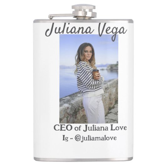 CEO bedrijfseigenaar meisje baas Instagram handvat Heupfles (Voorkant)