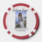 CEO bedrijfseigenaar meisje baas Instagram handvat Poker Chips (Achterkant)