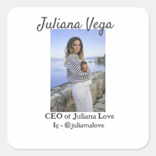 CEO bedrijfseigenaar meisje baas Instagram handvat Vierkante Sticker