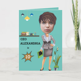 CEO BusinessWOMAN Foto Sensational FUN Birthday Kaart