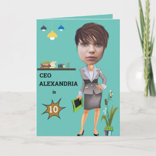 CEO BusinessWOMAN Foto Sensational FUN Birthday Kaart