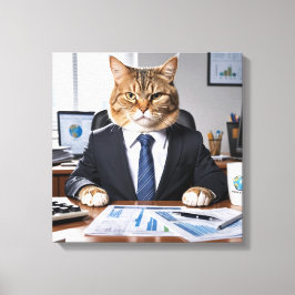 CEO Cat Canvas Afdruk