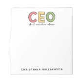 CEO Chief Executive Officer Boss Gift Notitieblok (Voorkant)