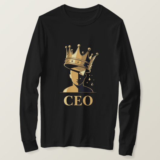 CEO Crown Graphic T-Shirt – Minimalist V2  (Design voorkant)