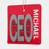 CEO Extraordinaire CUSTOM Keramisch Ornament (Links)