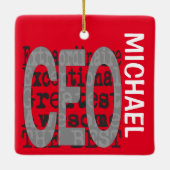 CEO Extraordinaire CUSTOM Keramisch Ornament (Achterkant)