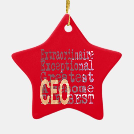 CEO Extraordinaire Keramisch Ornament (Achterkant)