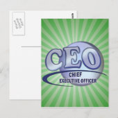 CEO LOGO BLUE CHIEF EXECUTIVE OFFICIER BRIEFKAART (Voorkant / Achterkant)