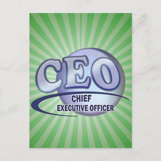 CEO LOGO BLUE CHIEF EXECUTIVE OFFICIER BRIEFKAART (Voorkant)