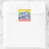 CEO LOGO BLUE CHIEF EXECUTIVE OFFICIER VIERKANTE STICKER (Tas)