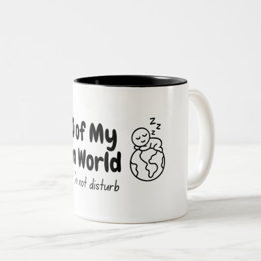 CEO Mok, introverte gevoelens. Tweekleurige Koffiemok (Voorkant rechts)