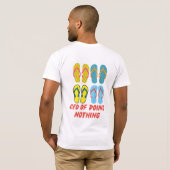 CEO of Doing Nothing – Summer Vibes Flip Flop Art T-shirt (Achterkant volledig)