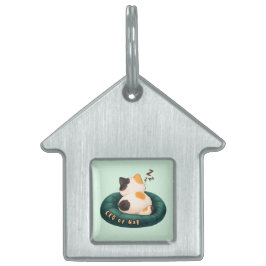 "CEO of Nap" Cat Sleeping on The Couch Huisdieren Naamplaatje