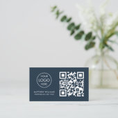 CEO Professional QR Code Logo Modern Visitekaartje (Staand voorkant)