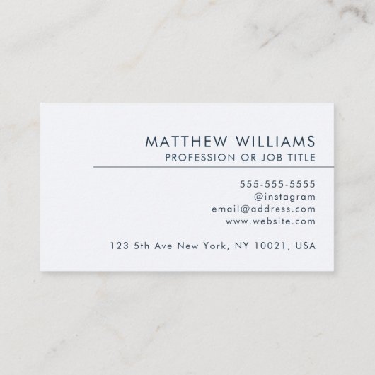 CEO Professional QR Code Logo Modern Visitekaartje (Achterkant)