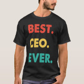 CEO Retro Best CEO Ever T-shirt (Voorkant)