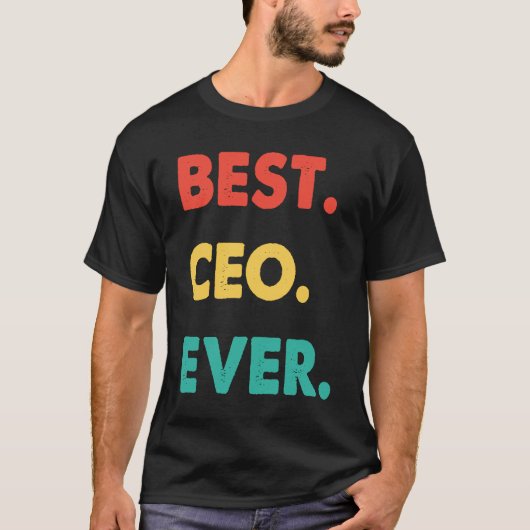 CEO Retro Best CEO Ever T-shirt (Voorkant)