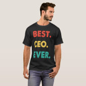 CEO Retro Best CEO Ever T-shirt (Voorkant volledig)