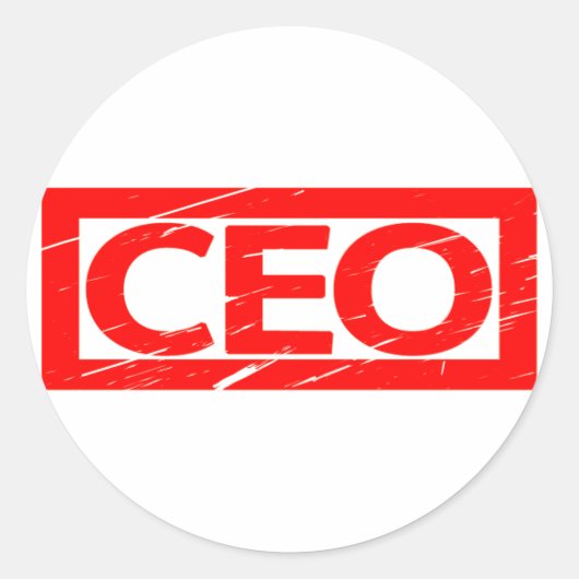CEO Stamp Ronde Sticker (Voorkant)