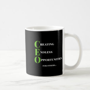 CEO T Shirt Creëer Opportunity Boss Success Moti Koffiemok