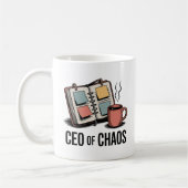 CEO van Chaos | Moederschap Multitasking Humor Koffiemok (Links)