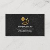 CEO van Charcoal Marble Grunge Red Stripes Visitekaartje (Achterkant)