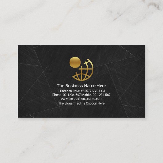 CEO van Charcoal Marble Grunge Red Stripes Visitekaartje (Achterkant)