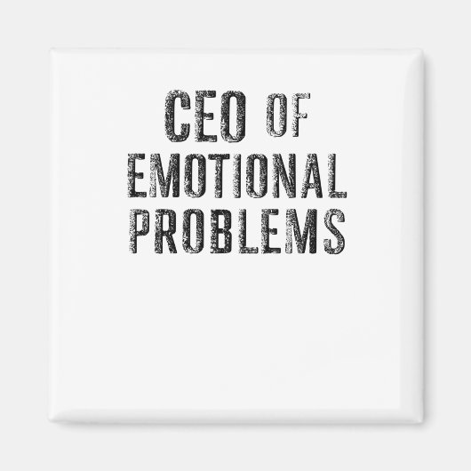 CEO van Emotional Problems Sticker Magneet (Voorkant)