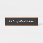 CEO van Mama's House Desk Naamplaat (Voorkant)