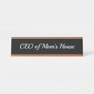 CEO van Mama's House Desk Naamplaat