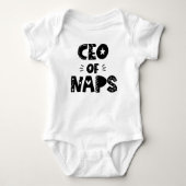 CEO van Naps Cute Moderne Cadeau voor Babyborrel Romper (Voorkant)