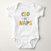 CEO van Naps Cute Moderne Cadeau voor Babyborrel Romper (Voorkant)