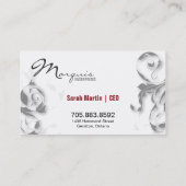 CEO Visitekaartje Elegant Monogram Red (Achterkant)