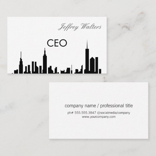 CEO | Zakelijke Visitekaart Visitekaartje (Voorkant / Achterkant)