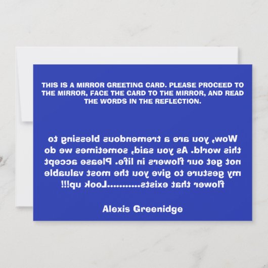 CEOFC1017 - Bloem van het leven Bedankkaart (Achterkant)